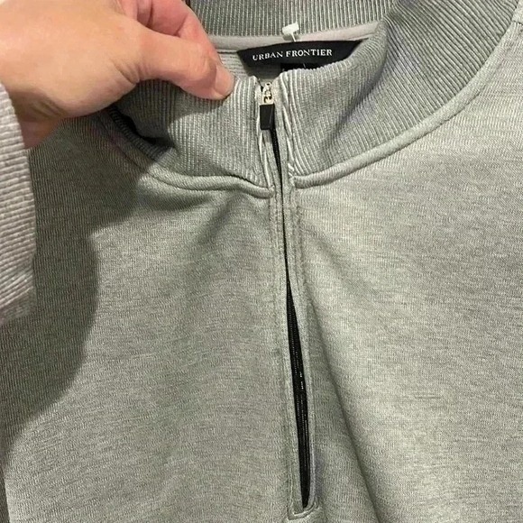 Urban Frontier NEW Mens 1/4 Quarter Zip Sweatshirt Gray Size XXL Casual Active - Picture 8 of 16
